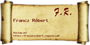 Francz Róbert névjegykártya